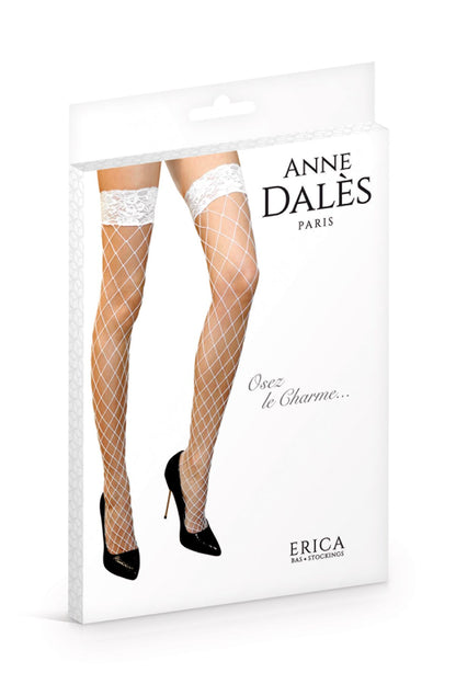 Панчохи в крупну сітку Anne De Ales ERICA T3 White