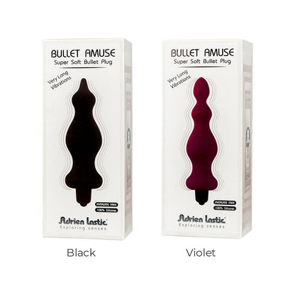 Анальна пробка з вібрацією Adrien Lastic Bullet Amuse Black, макс. діаметр 3,9 см