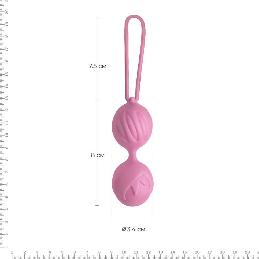 Вагінальні кульки Adrien Lastic Geisha Lastic Balls Mini Pink (S), діаметр 3,4 см, маса 85 г