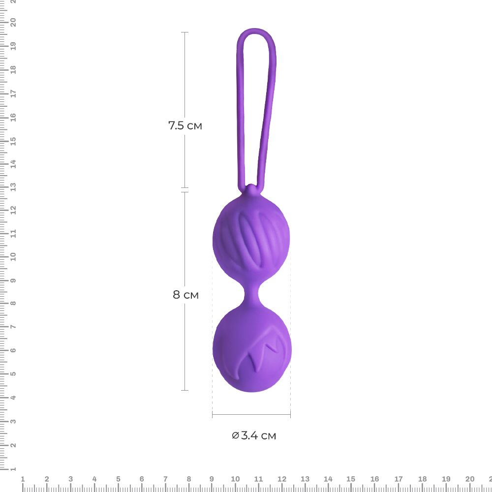 Вагінальні кульки Adrien Lastic Geisha Lastic Balls Mini Violet (S), діаметр 3,4 см, маcа 85 г