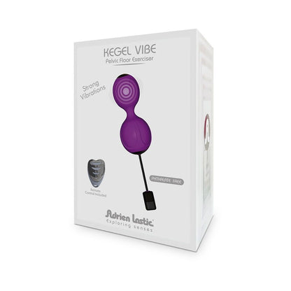 Вагінальні кульки з вібрацією Adrien Lastic Kegel Vibe Purple, діаметр 3,7 см