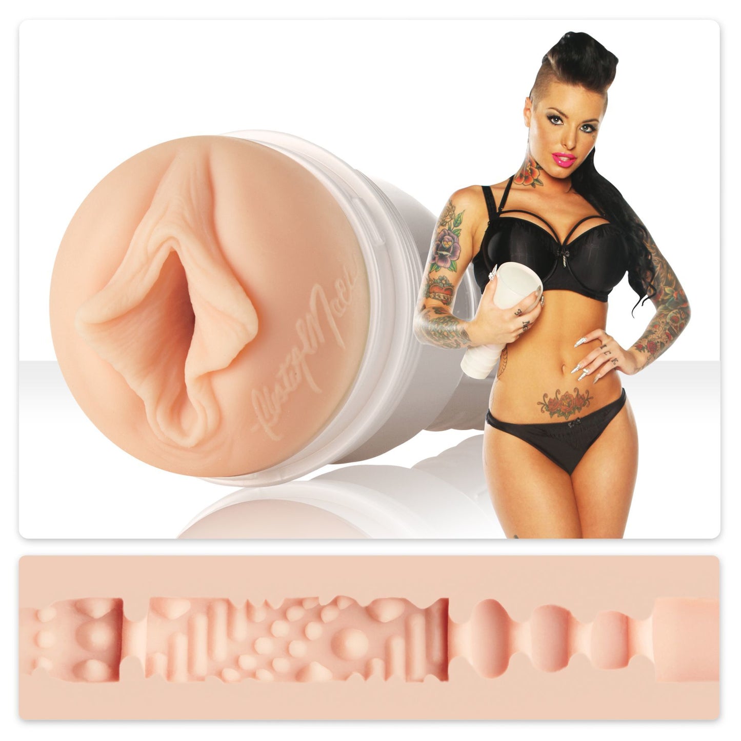 Мастурбатор Fleshlight Girls: Christy Mack - Attack,  зі зліпка вагіни, дуже ніжний