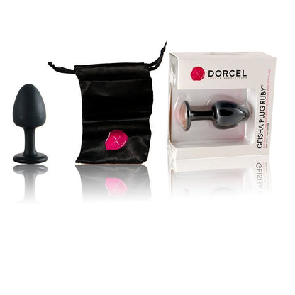 Анальна пробка Dorcel Geisha Plug Ruby XL з кулькою всередині, створює вібрації, макс діаметр 4,5 см