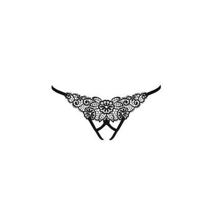 Трусики мереживні з доступом Passion Exclusive VIOLANTE THONG S/M, black