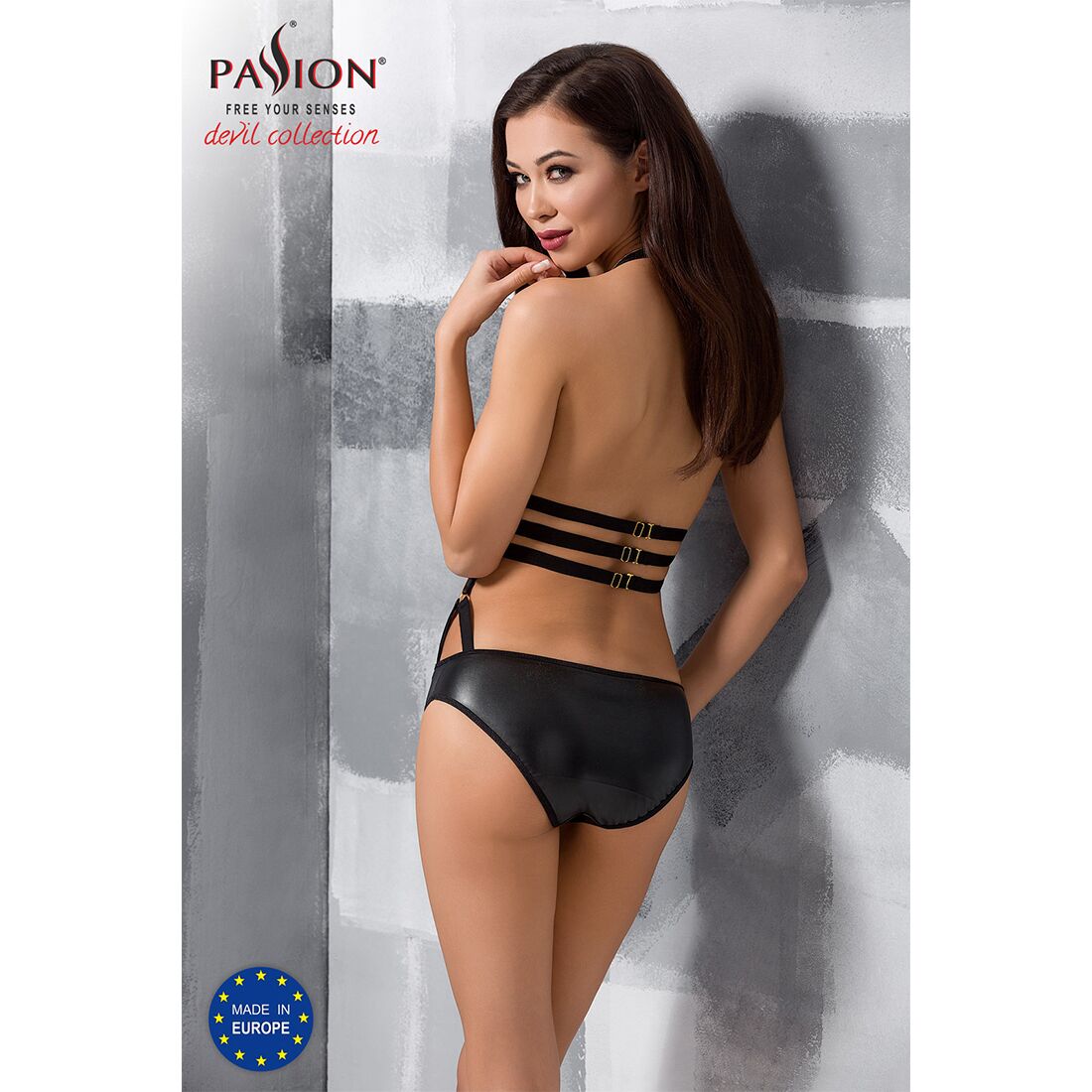 Боді монокіні під латекс Passion Exclusive LAMIS BODY L/XL, black