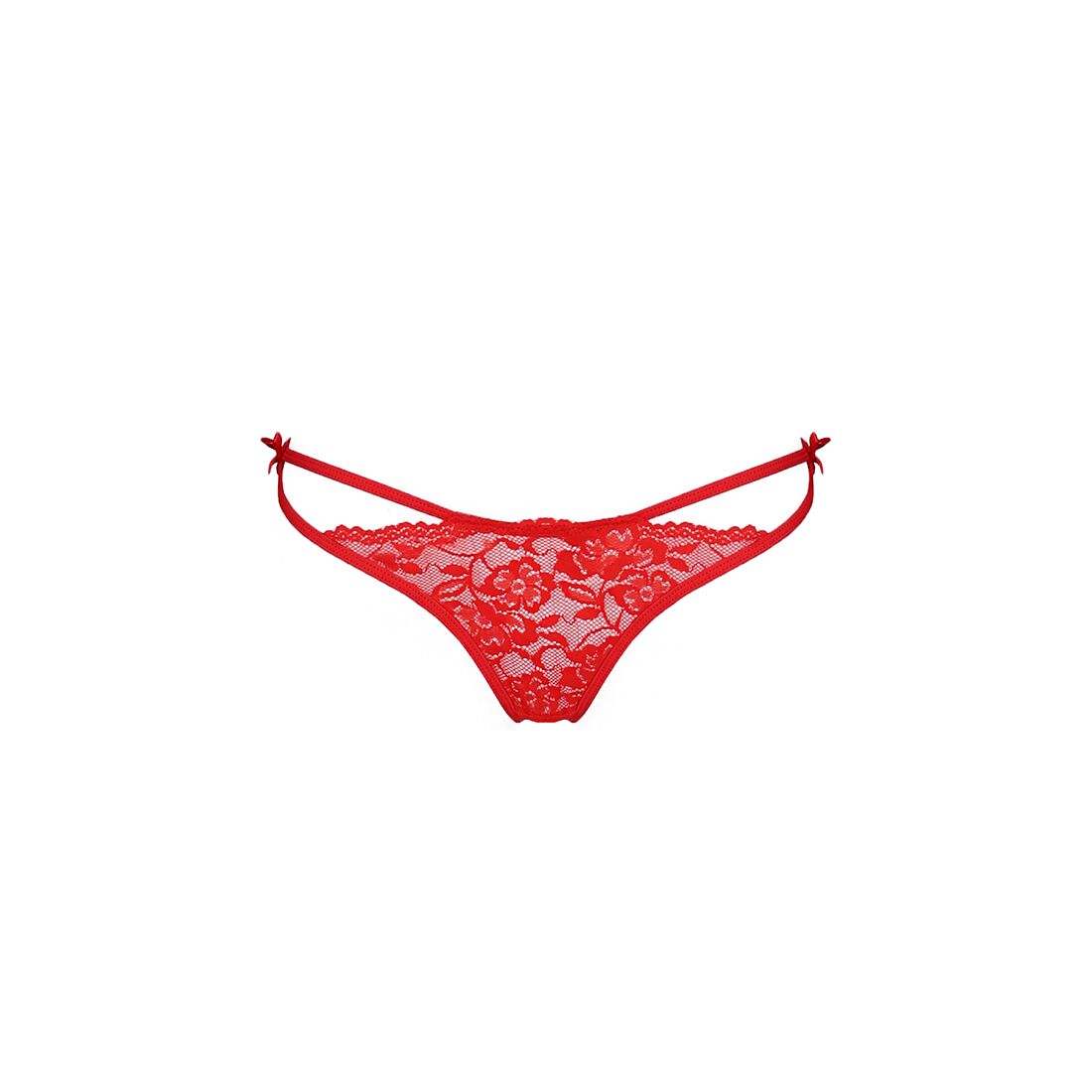 Трусики на зав'язочках з боків Passion Exclusive WARDA THONG L/XL, red