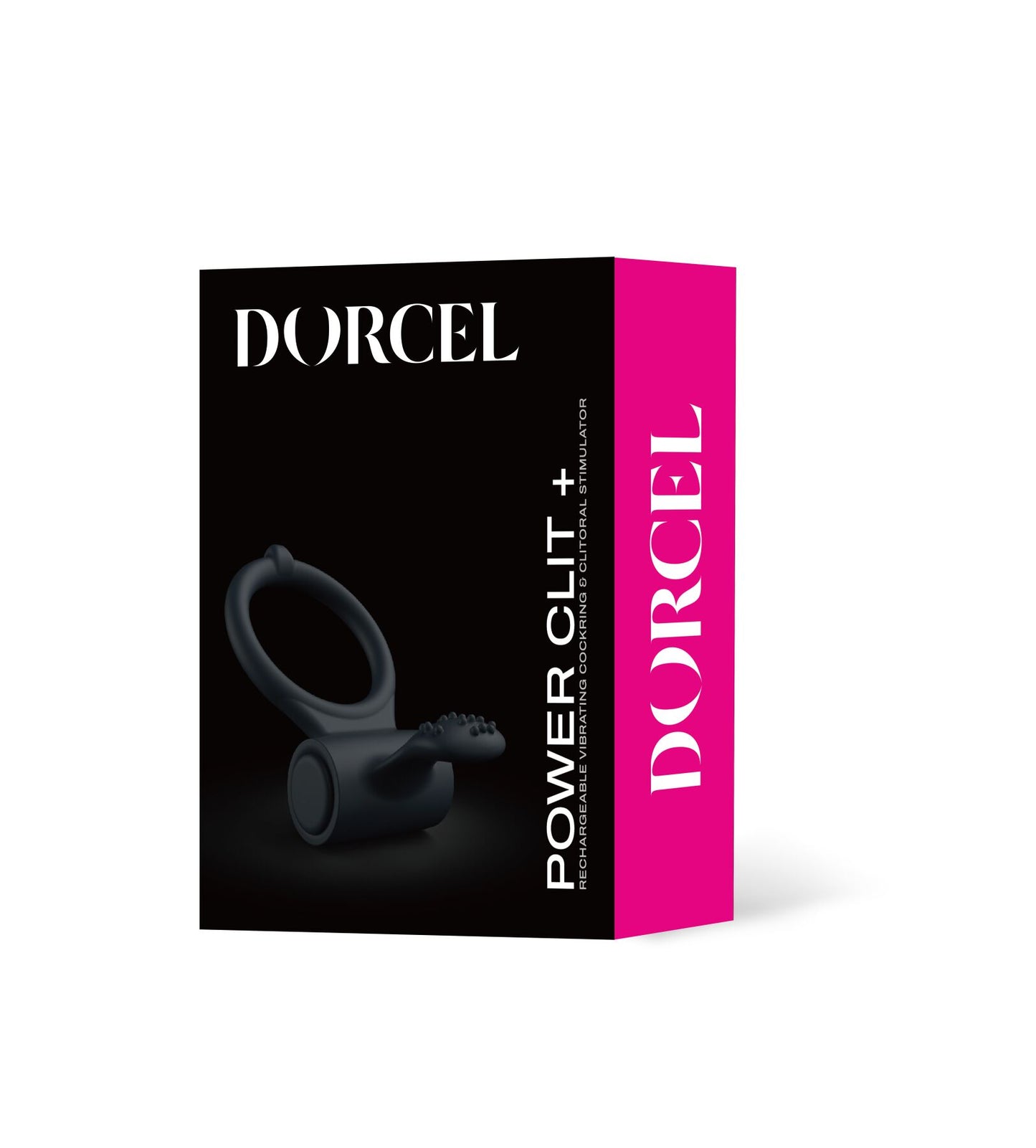 Ерекційне кільце Dorcel Power Clit Plus з вібрацією, перезаряджається, з язичком та щіточкою