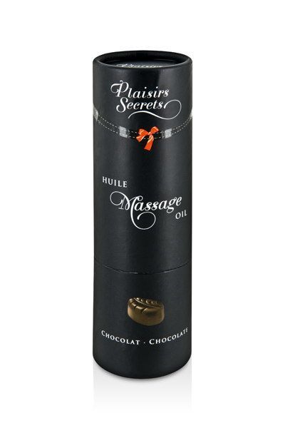 Масажна олія Plaisirs Secrets Chocolate (59 мл) з афродизіаками, їстівна, подарункове паковання