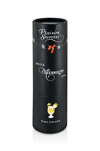 Масажна олія Plaisirs Secrets Pina Colada (59 мл) з афродизіаками, їстівна, подарункове паковання