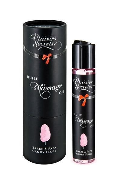 Масажна олія Plaisirs secrets Candy Floss (59 мл) з афродизіаками, їстівна, подарункове паковання