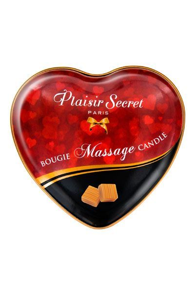 Масажна свічка-серце Plaisirs Secrets Caramel (35 мл)