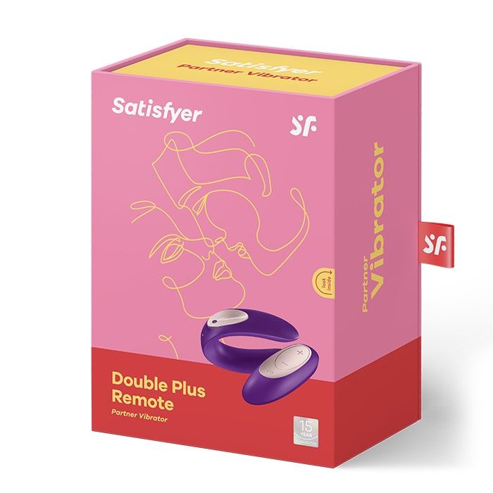 Вібратор для пар Satisfyer Double Plus Remote з пультом ДК та двома моторчиками