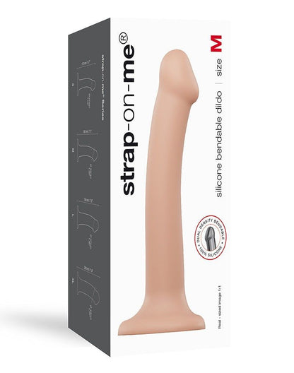 Насадка для страпона Strap-On-Me Dual Density Dildo Flesh M, діаметр 3,3 см, двошарова, гнучкий