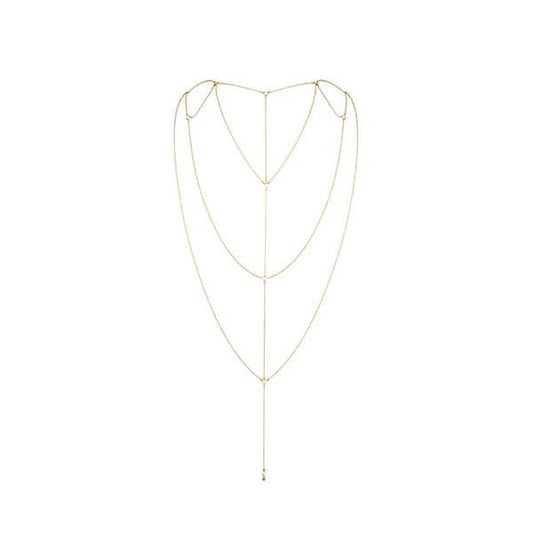 Ланцюжок для спини Bijoux Indiscrets Magnifique Back and Cleavage Chain - Gold, прикраса для тіла