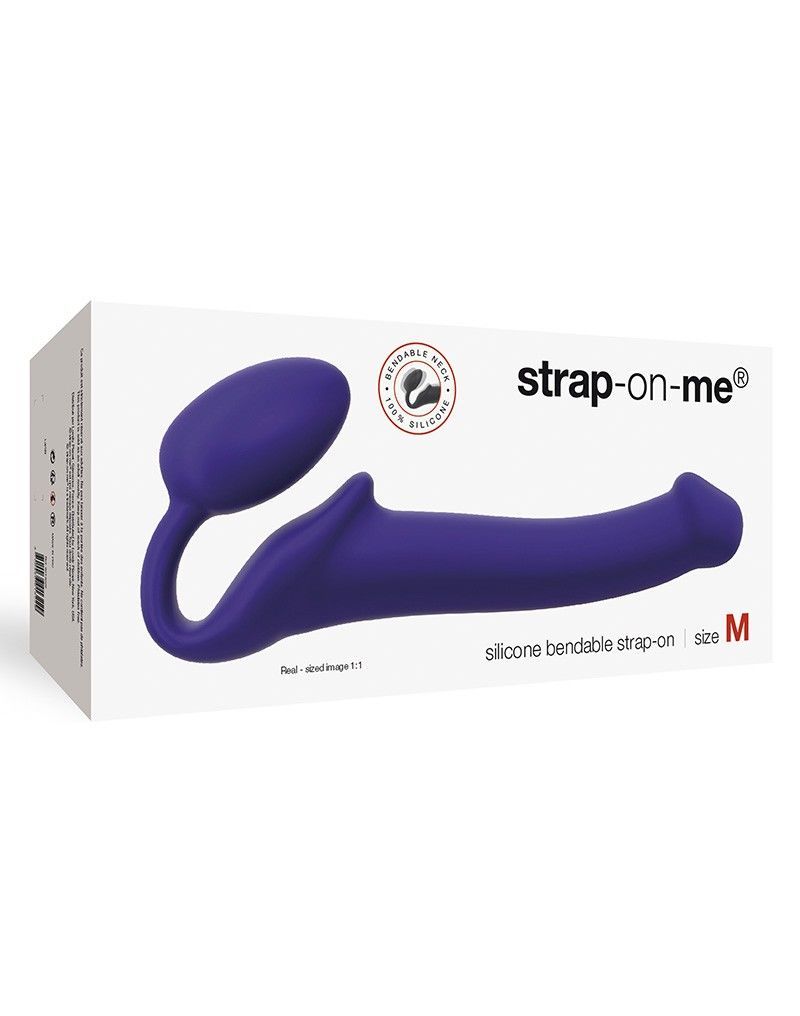 Безремінний страпон Strap-On-Me Violet M, повністю регульований, діаметр 3,3 см