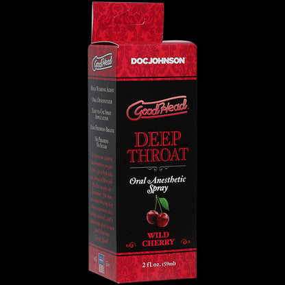 Спрей для мінету Doc Johnson GoodHead DeepThroat Spray - Wild Cherry 59 мл для глибокого мінету