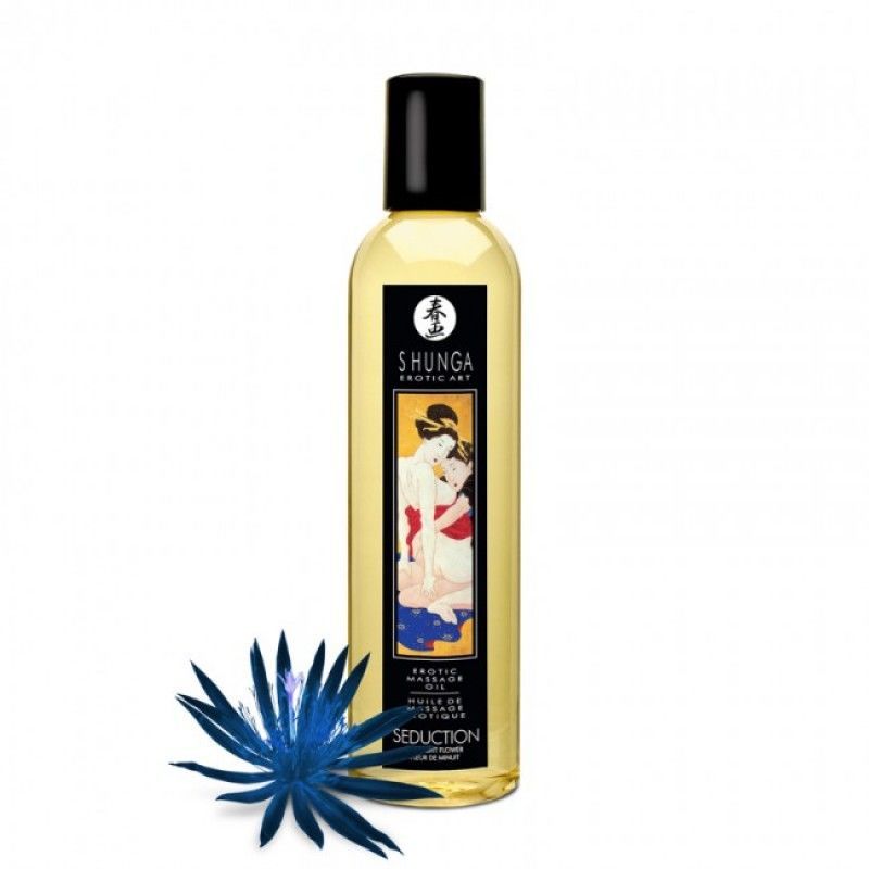 Масажна олія Shunga Seduction – Midnight Flower (250 мл) натуральна зволожувальна