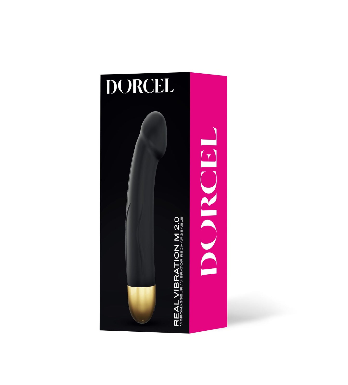 Вібратор Dorcel Real Vibration M Gold 2.0, діаметр 3,7см, перезаряджається, для точки G