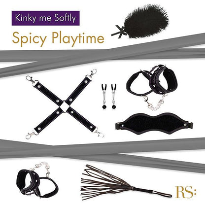 Подарунковий набір для BDSM RIANNE S — Kinky Me Softly Black: 8 предметів для задоволення