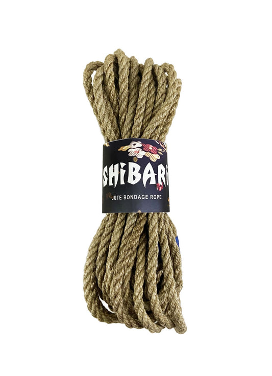 Джутова мотузка для шібарі Feral Feelings Shibari Rope, 8 м сіра