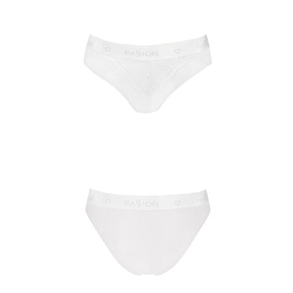 Трусики з широкою гумкою і мереживом Passion PS001 PANTIES M, white