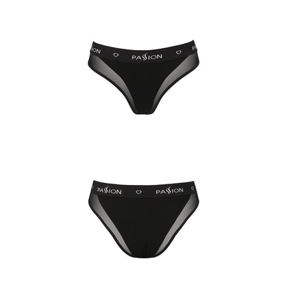 Трусики з прозорою вставкою Passion PS002 PANTIES L, black