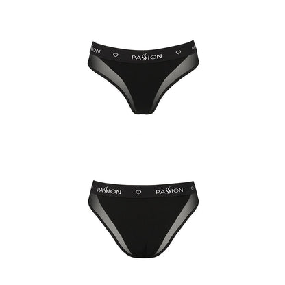 Трусики з прозорою вставкою Passion PS002 PANTIES M, black