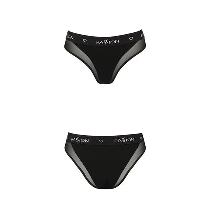 Трусики з прозорою вставкою Passion PS002 PANTIES S, black