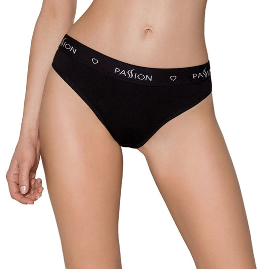 Трусики-сліпи з бавовни та еластаном Passion PS004 PANTIES S, black