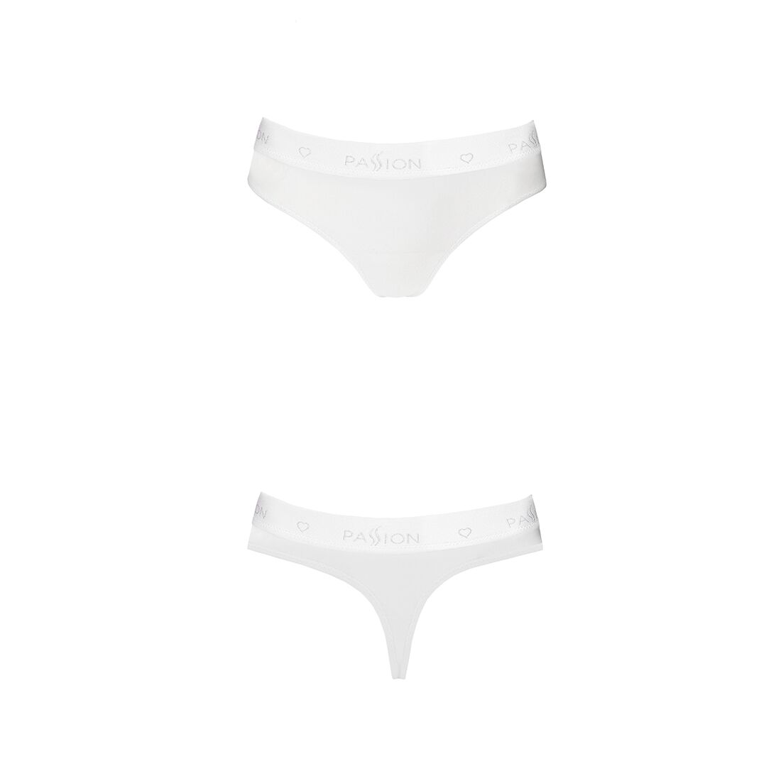 Трусики-бразиліана з бавовни Passion PS005 PANTIES L, white