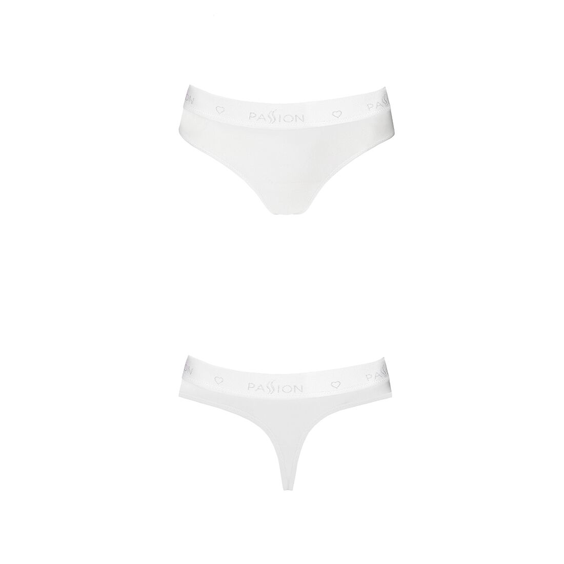 Трусики-бразиліана з бавовни Passion PS005 PANTIES S, white