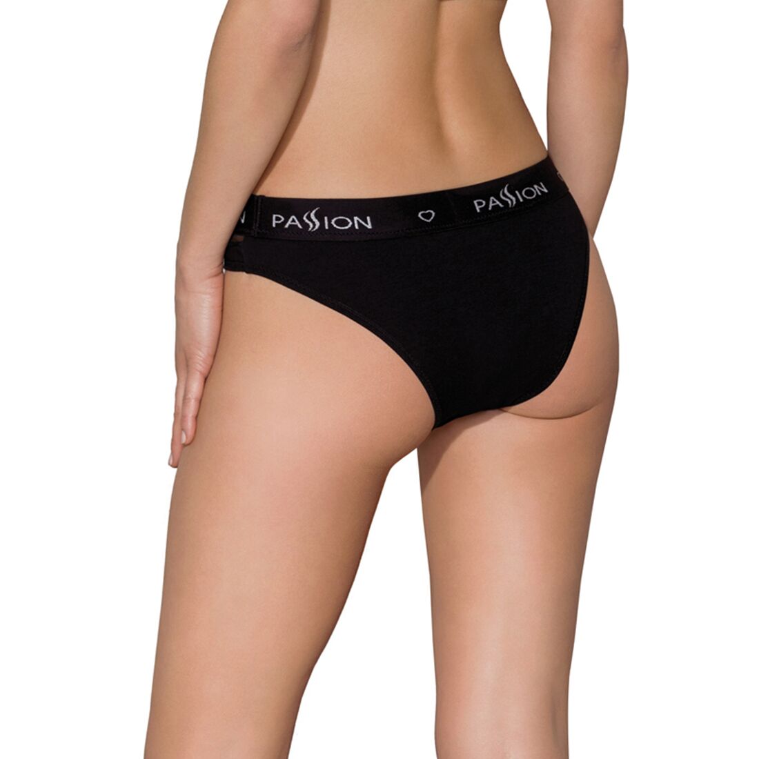 Трусики з прозорою вставкою Passion PS006 PANTIES L, black