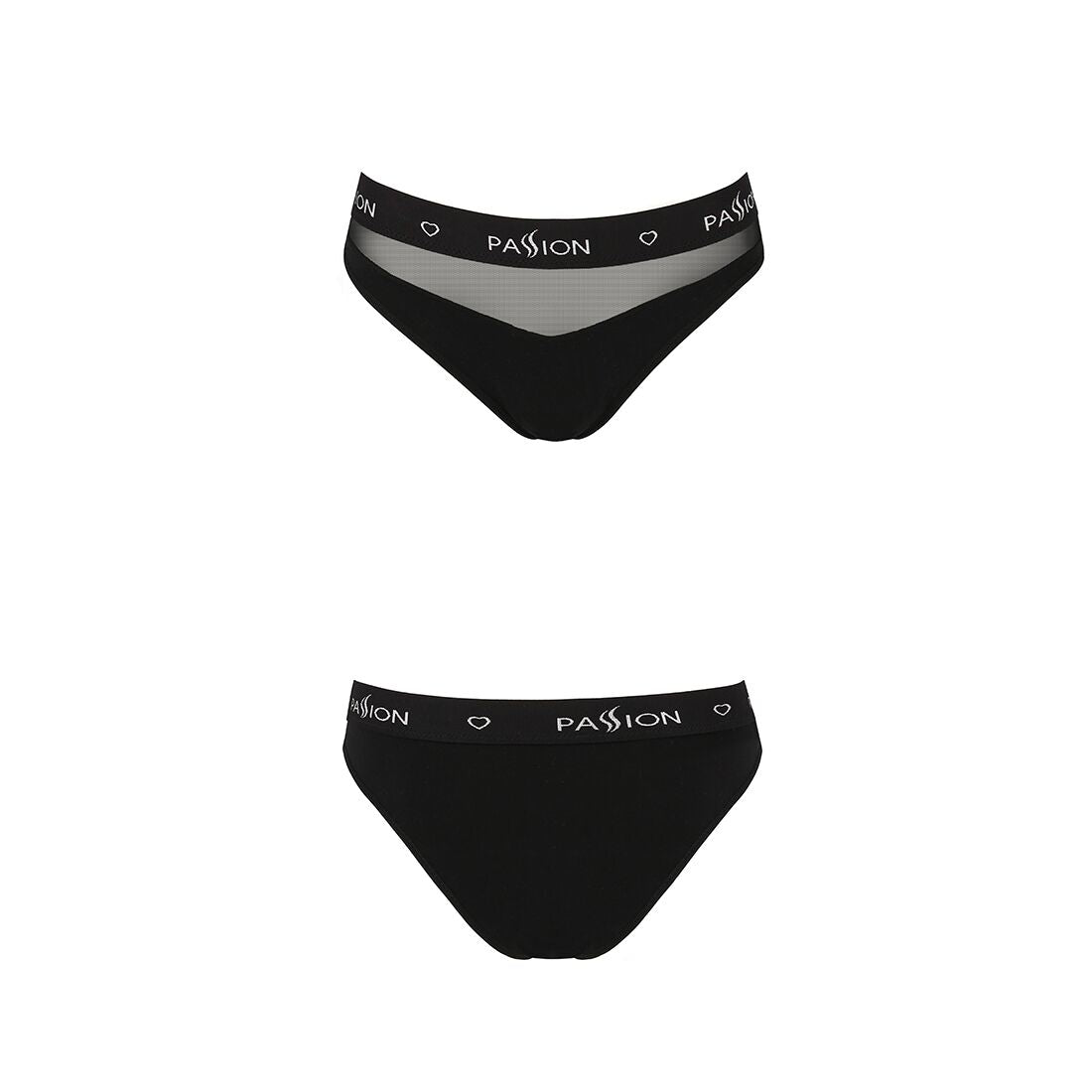 Трусики з прозорою вставкою Passion PS006 PANTIES L, black