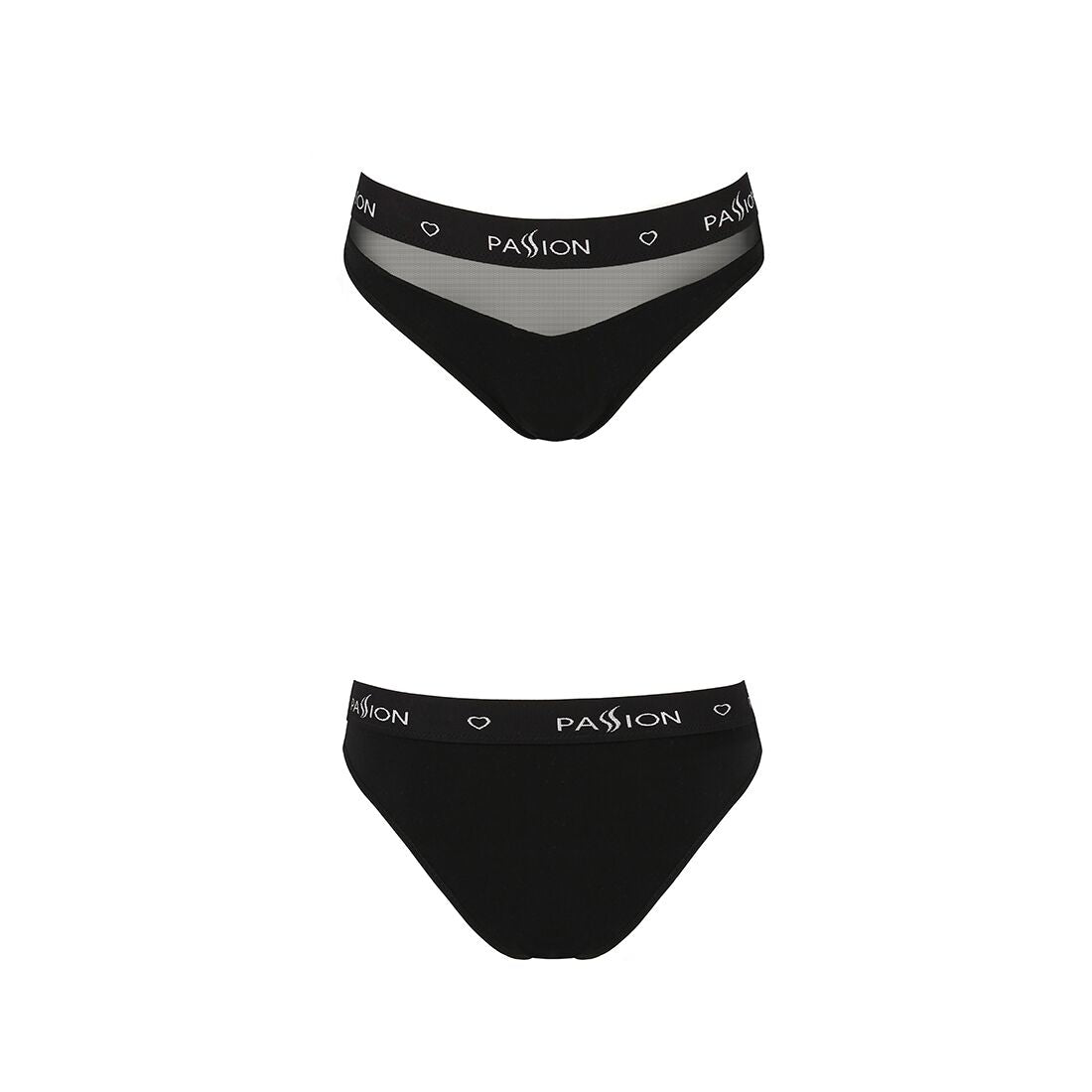 Трусики з прозорою вставкою Passion PS006 PANTIES M, black