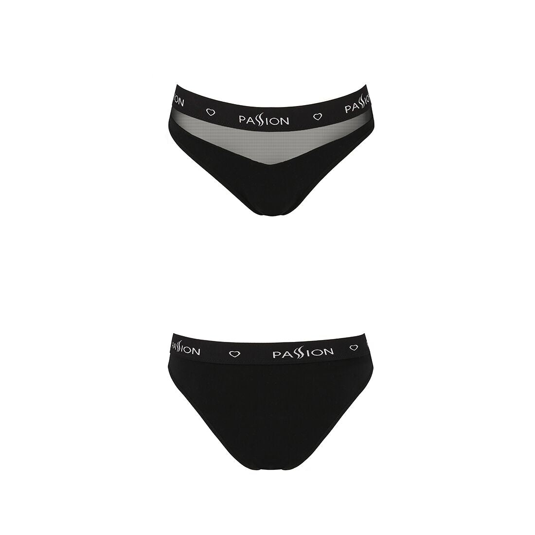 Трусики з прозорою вставкою Passion PS006 PANTIES S, black