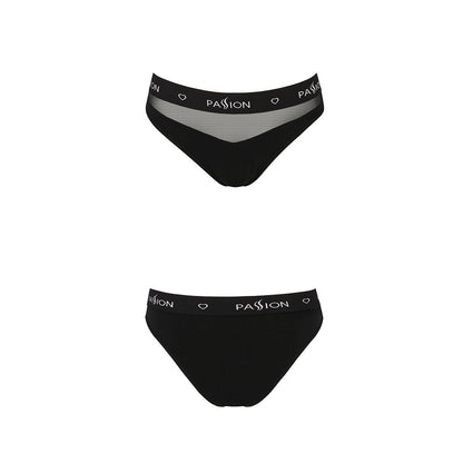 Трусики з прозорою вставкою Passion PS006 PANTIES XL, black