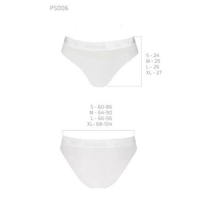 Трусики з прозорою вставкою Passion PS006 PANTIES L, white