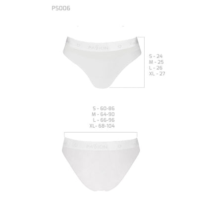 Трусики з прозорою вставкою Passion PS006 PANTIES M, white