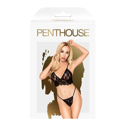 Комплект бралет та стрінги Penthouse - Double Spice Black M/L