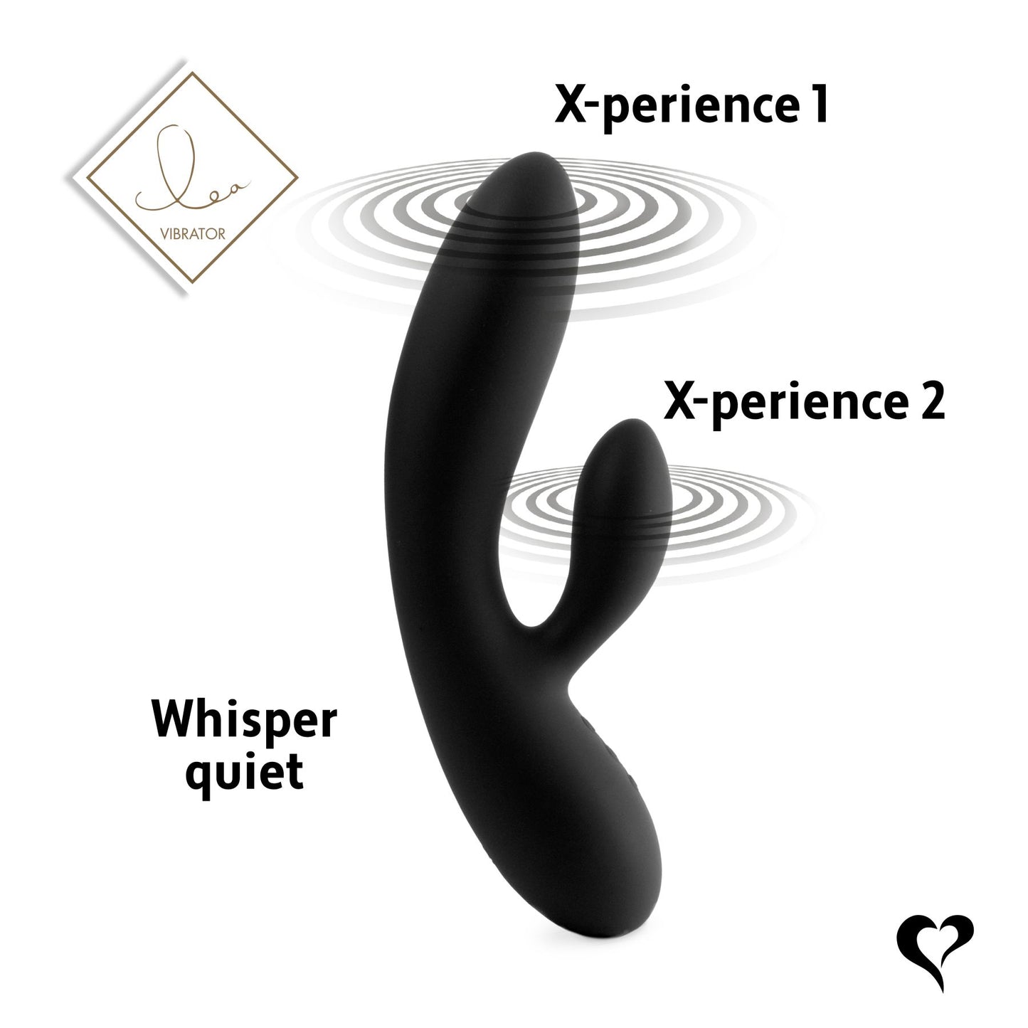 Гнучкий вібратор кролик з двома моторами FeelzToys Lea Rabbit Vibrator Black