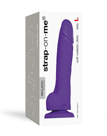 Реалістичний фалоімітатор Strap-On-Me SOFT REALISTIC DILDO Violet - Size L