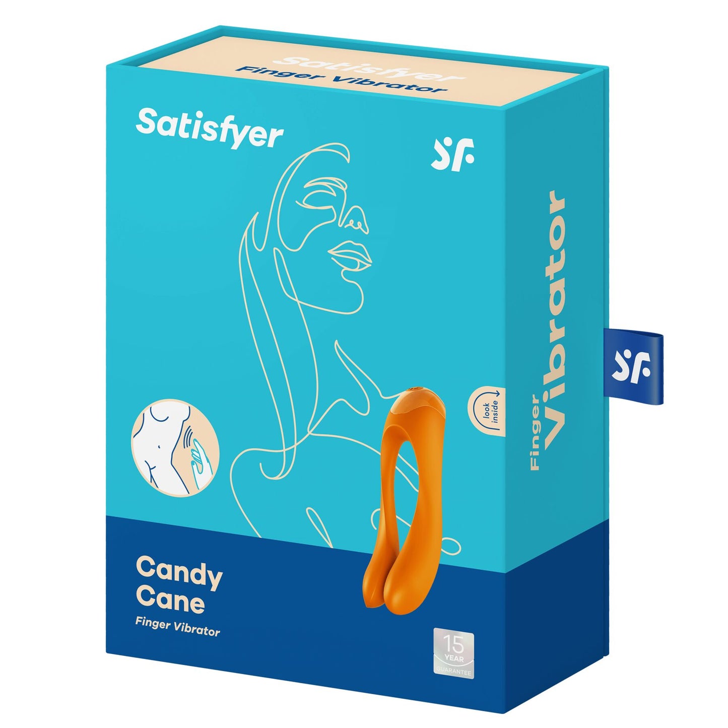 Вібратор на палець Satisfyer Candy Cane Orange