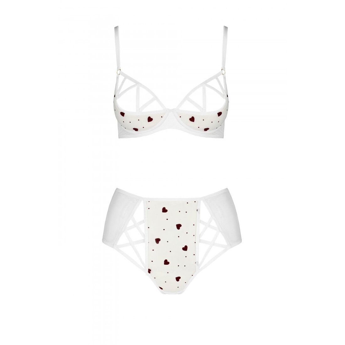 Еротичний комплект з малюнком Passion LOVELIA BIKINI L/XL, white