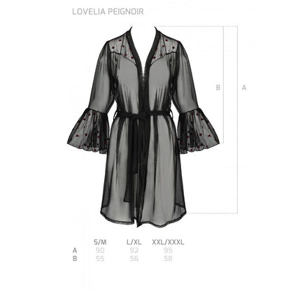 Повітряний пеньюар Passion LOVELIA PEIGNOIR S/M, black