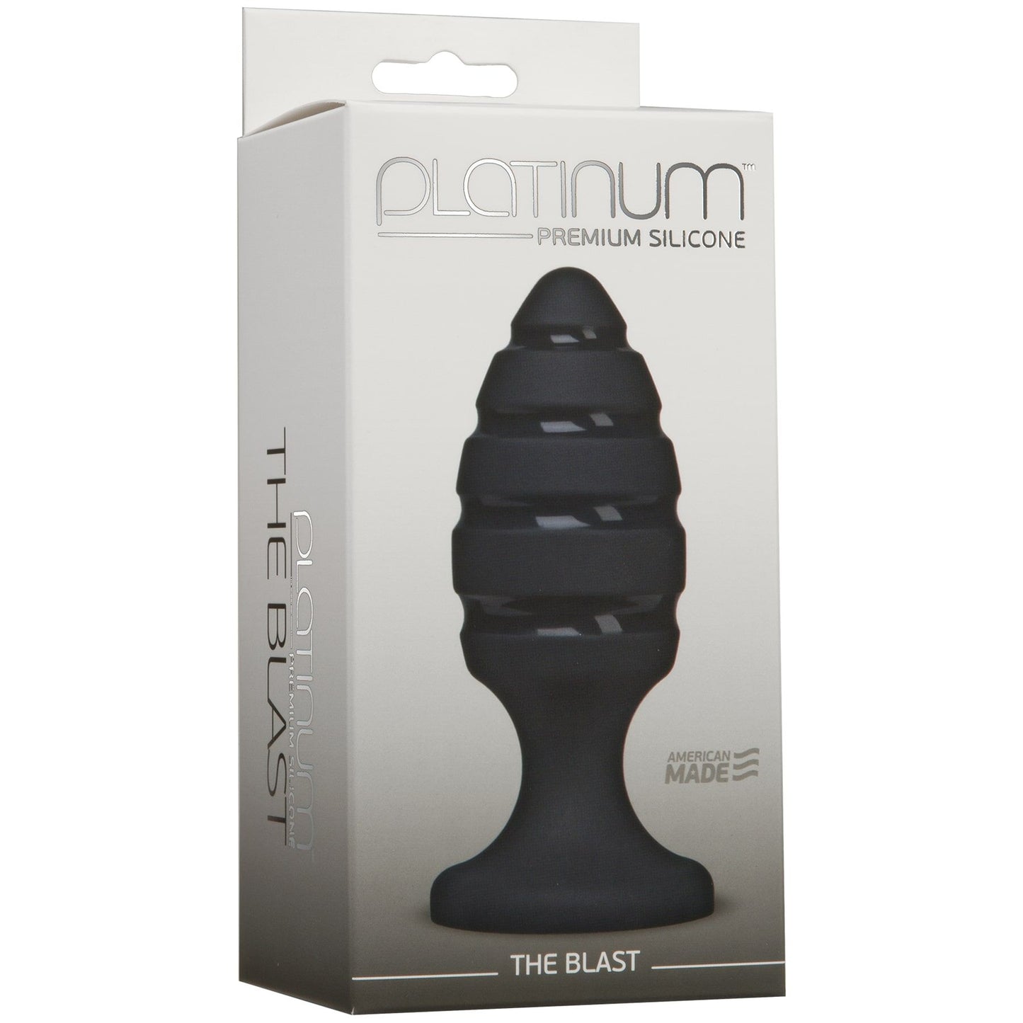 Анальний плаг зі спіральним каналом Doc Johnson Platinum Premium Silicone — The Blast — Black