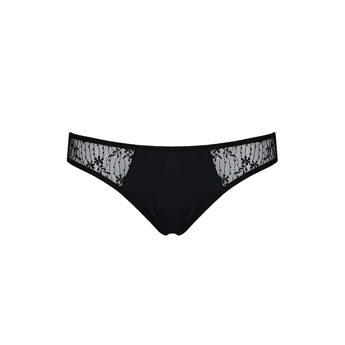 Трусики-сліпи з мереживною сіточкою Passion DINA THONG L/XL, black