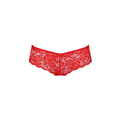 Трусики-бразиліана з квіткового мережива Passion RAJA THONG L/XL, red