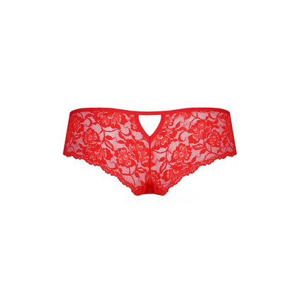 Трусики-бразиліана з квіткового мережива Passion RAJA THONG L/XL, red