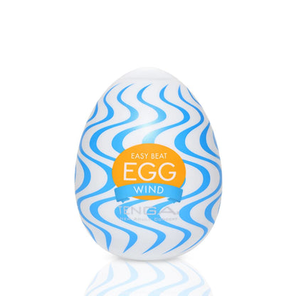 Мастурбатор-яйце Tenga Egg Wind із зиґзаґоподібним рельєфом