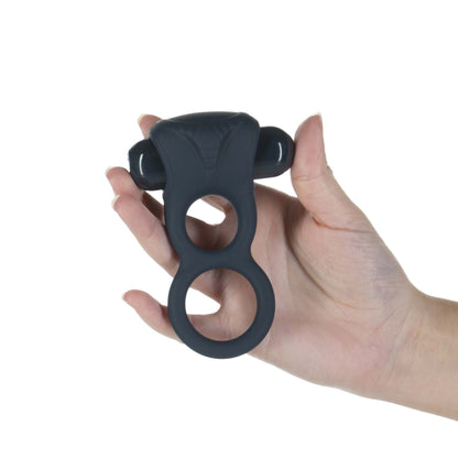 Подвійне ерекційне кільце з вібрацією Lux Active-Triad - Vibrating Dual Cock Ring, пульт ДК